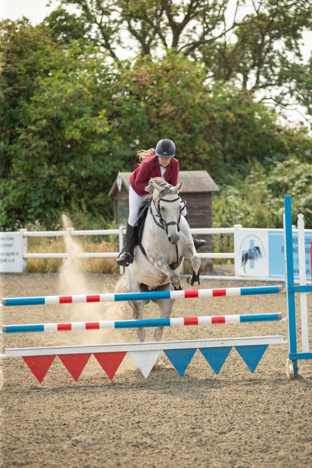 show jumper- equestrian event-horse just outside gloucester